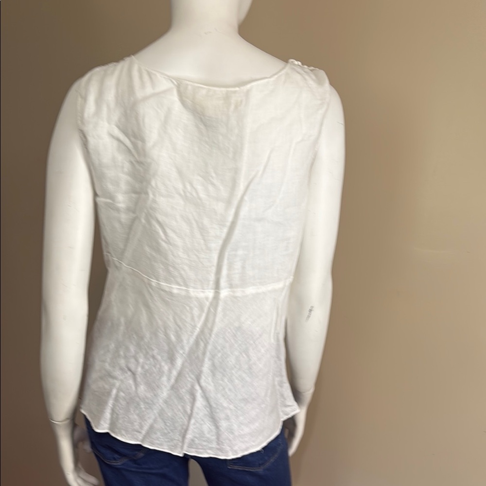 MAX STUDIO White Sleeveless Blouse - Picture 3 of 5